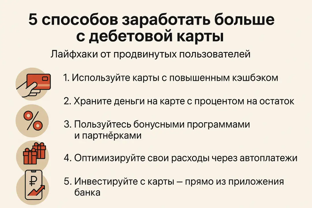 5 способов заработать больше с дебетовой карты: лайфхаки от продвинутых пользователей