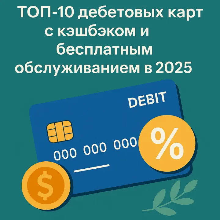 ТОП-10 дебетовых карт с кэшбэком и бесплатным обслуживанием в 2025 году